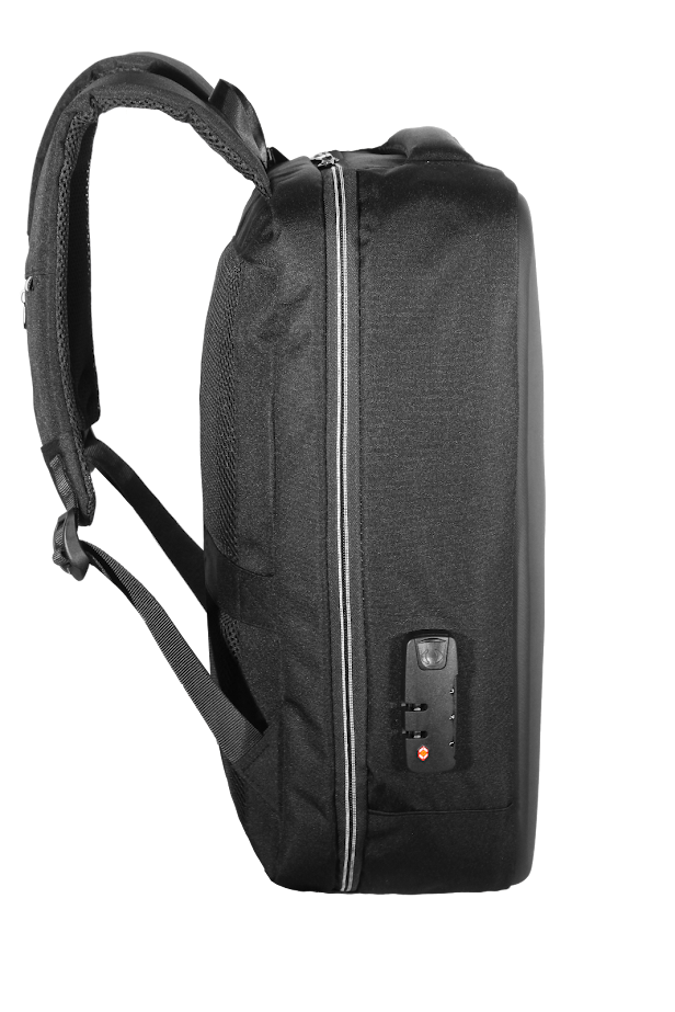 Mochila Capa Dura Kepper Roma 24, Impermeável, USB, Antifurto, 36L - Preto