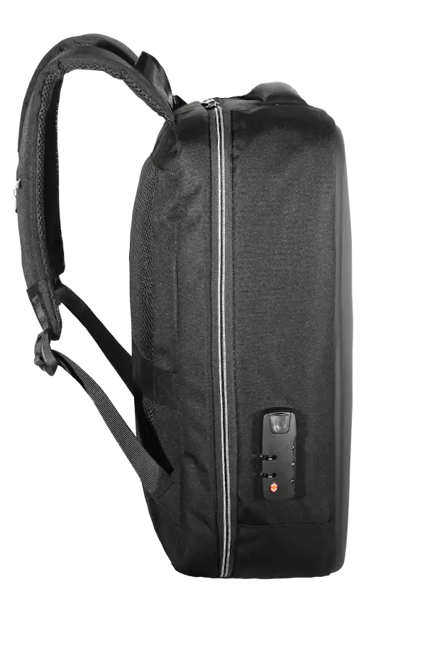 Mochila Capa Dura Kepper Roma 24, Impermeável, USB, Antifurto, 36L - Preto