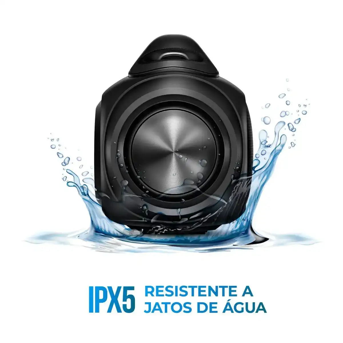 Caixa de Som Boombox AIWA BBS-02A 50W RMS BT - Preto