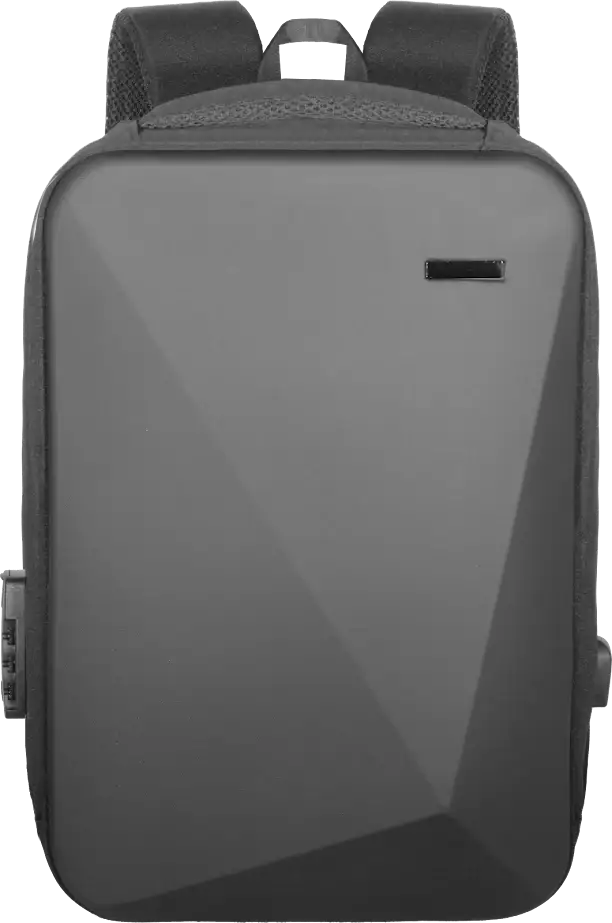 Mochila Capa Dura Kepper Roma 24, Impermeável, USB, Antifurto, 36L - Preto