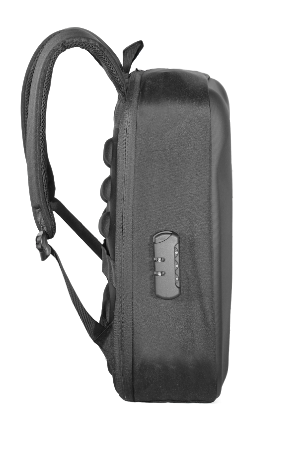 Mochila Capa Dura Kepper Roma 25, Impermeável, USB, Antifurto, 37L - Preto