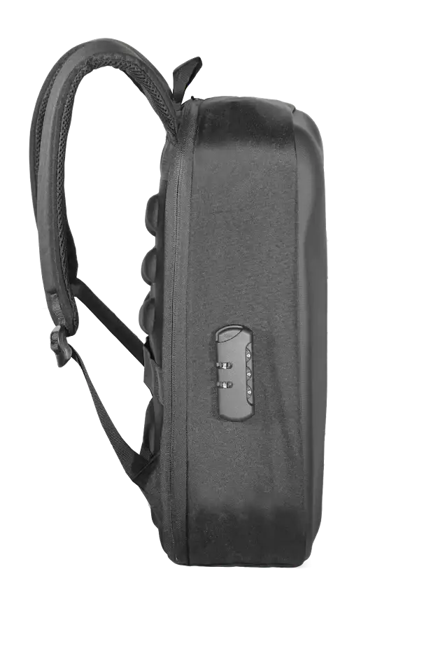 Mochila Capa Dura Kepper Roma 25, Impermeável, USB, Antifurto, 37L - Preto