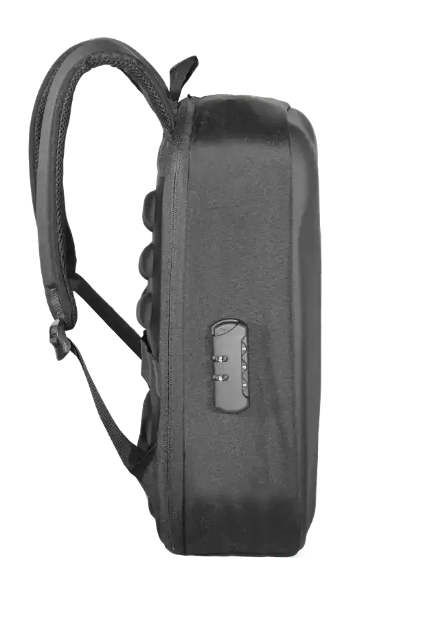Mochila Capa Dura Kepper Roma 25, Impermeável, USB, Antifurto, 37L - Preto