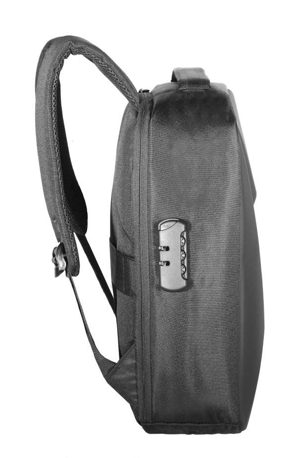 Mochila Capa Dura Kepper Roma 22, Impermeável, USB, Antifurto, 34L - Preto