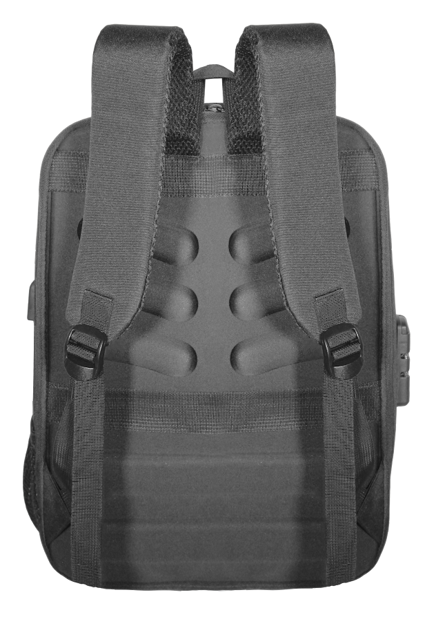 Mochila Capa Dura Kepper Roma 25, Impermeável, USB, Antifurto, 37L - Preto
