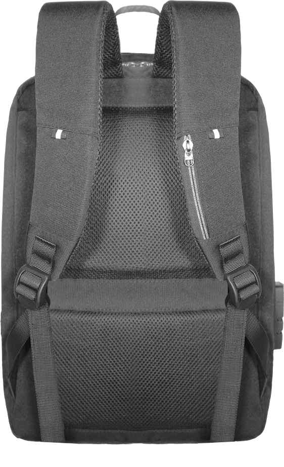 Mochila Capa Dura Kepper Roma 24, Impermeável, USB, Antifurto, 36L - Preto