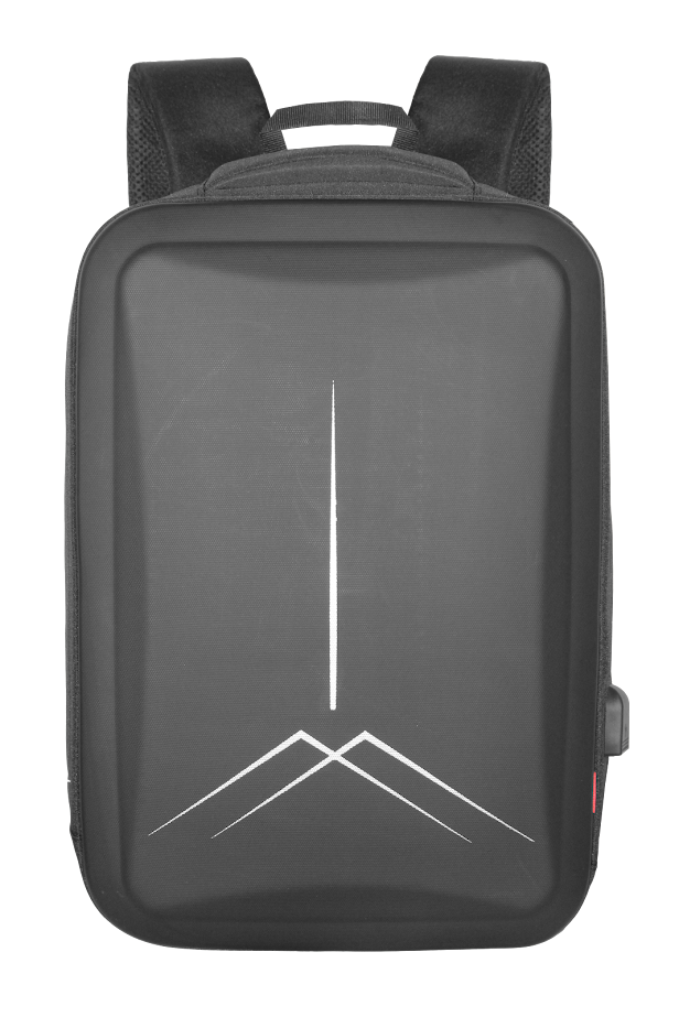 Mochila Capa Dura Kepper Roma 26, Impermeável, USB, Antifurto, 38L - Preto