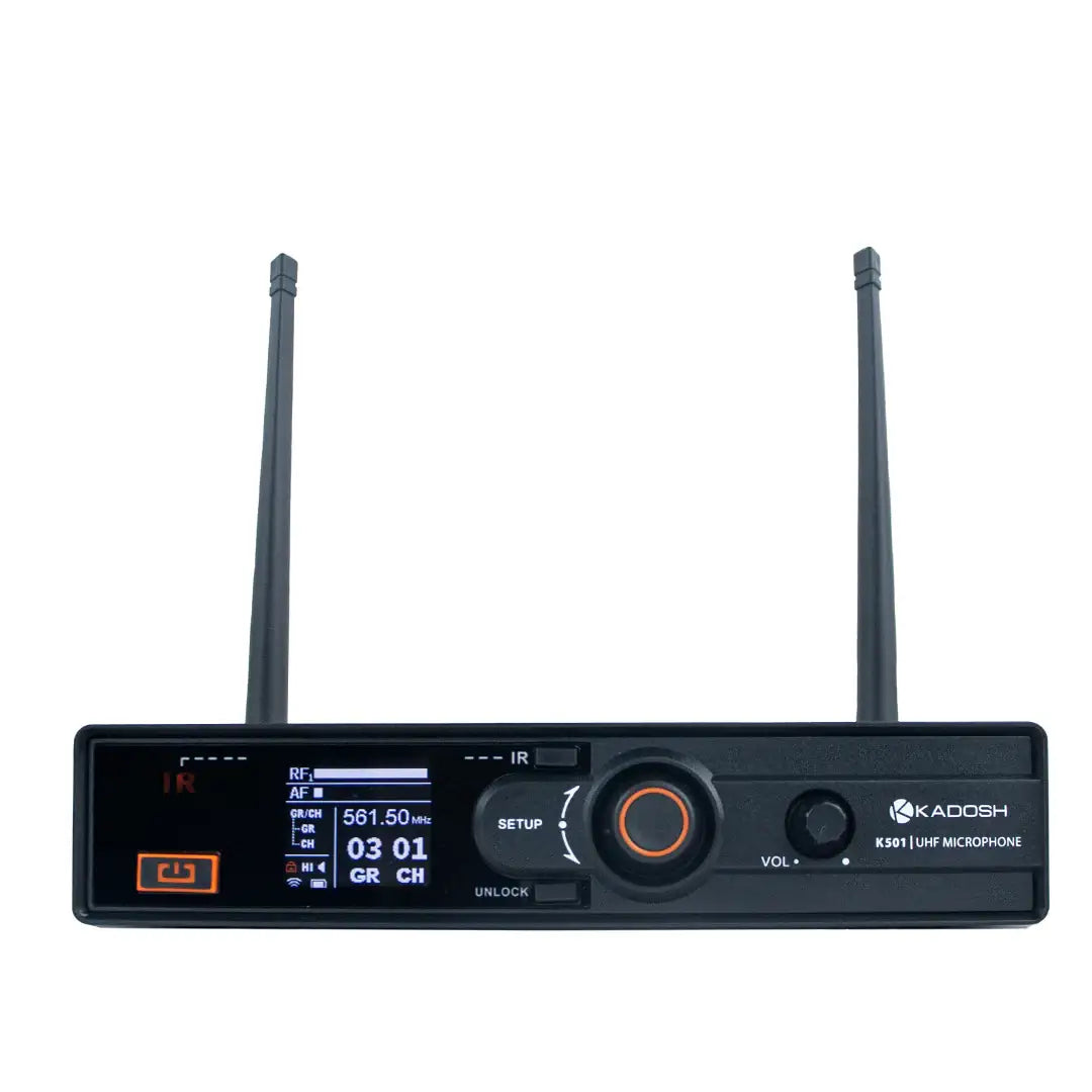 Microfone Headset Sem Fio Kadosh K501H UHF Preto