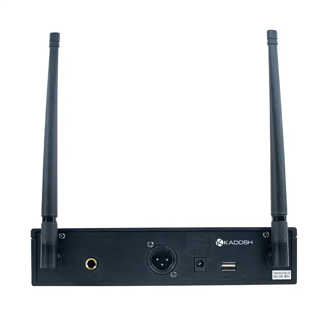 Microfone Headset Sem Fio Kadosh K501H UHF Preto