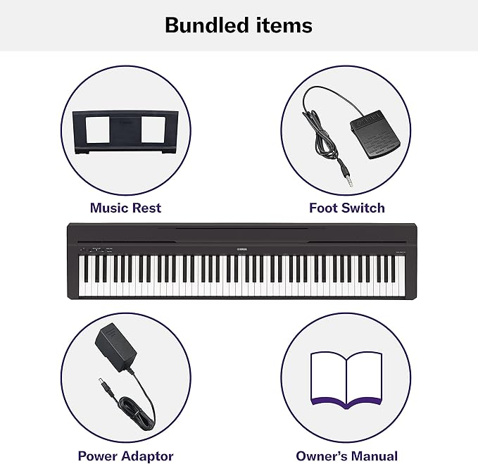 Piano Digital Yamaha P-45 88 Teclas com Fonte Bivolt