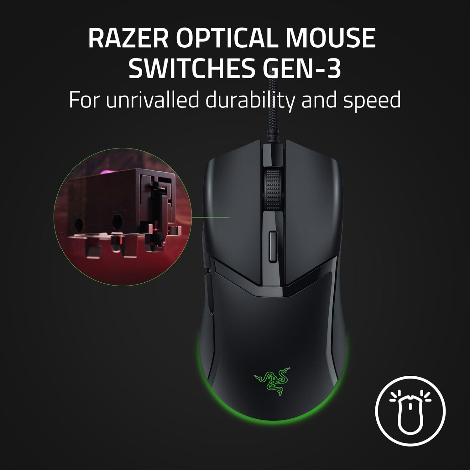 Mouse Gamer Razer Cobra Chroma RGB, 8500 DPI - Preto Com Fio