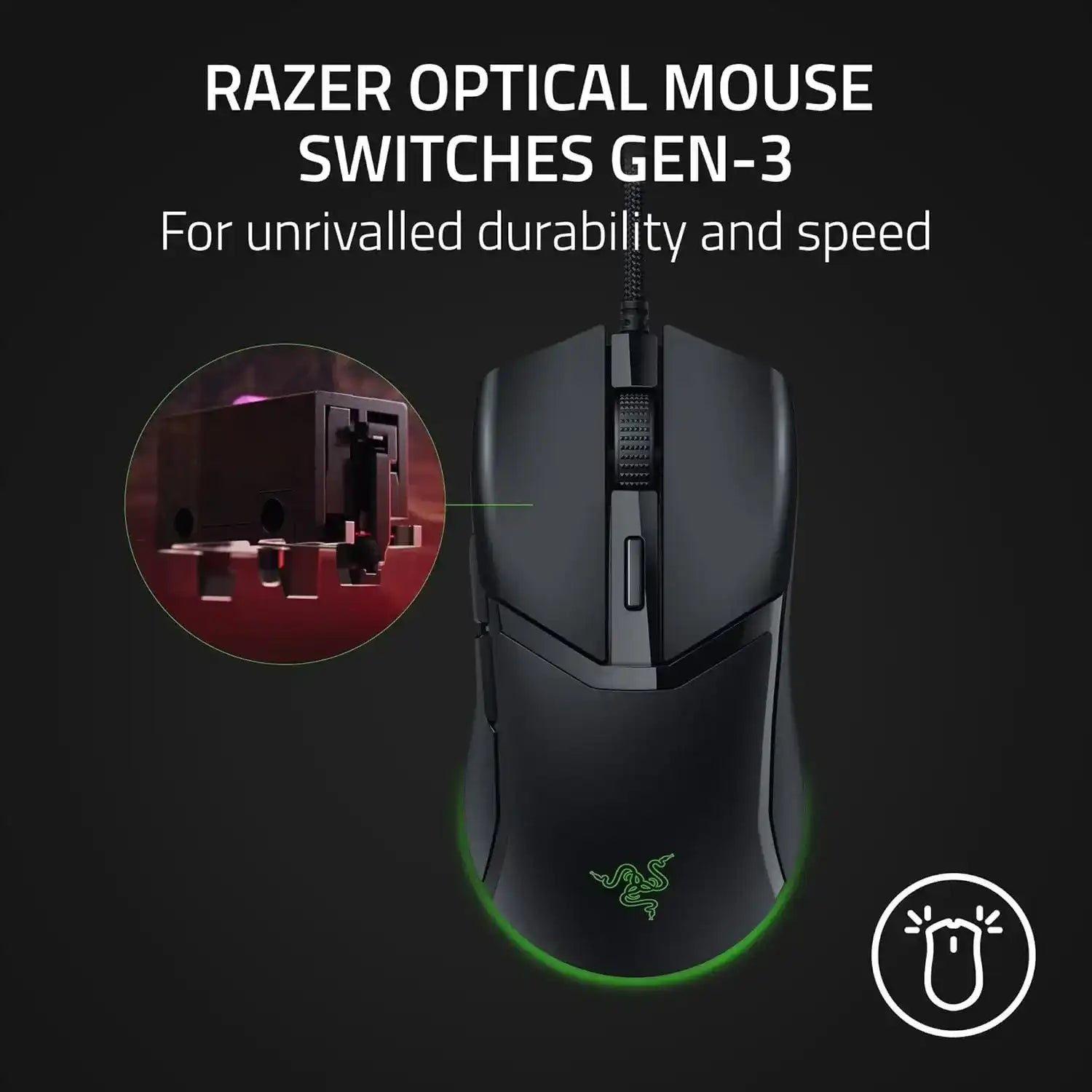 Mouse Gamer Razer Cobra Chroma RGB, 8500 DPI - Preto Com Fio