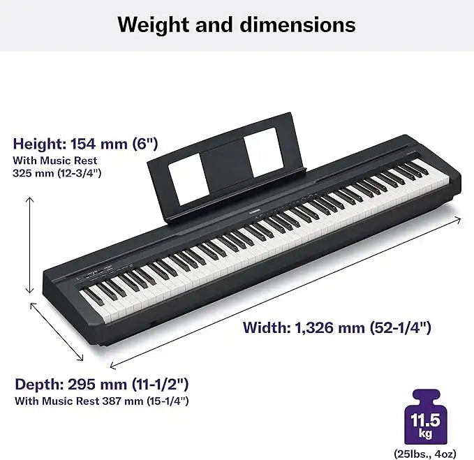 Piano Digital Yamaha P-45 88 Teclas com Fonte Bivolt
