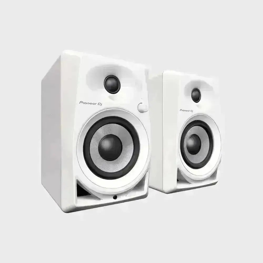 Pioneer DJ DM-40D - Monitor de áudio ativo bidirecional de 21W 4" - Branco (par) - Shop Mundo Digital