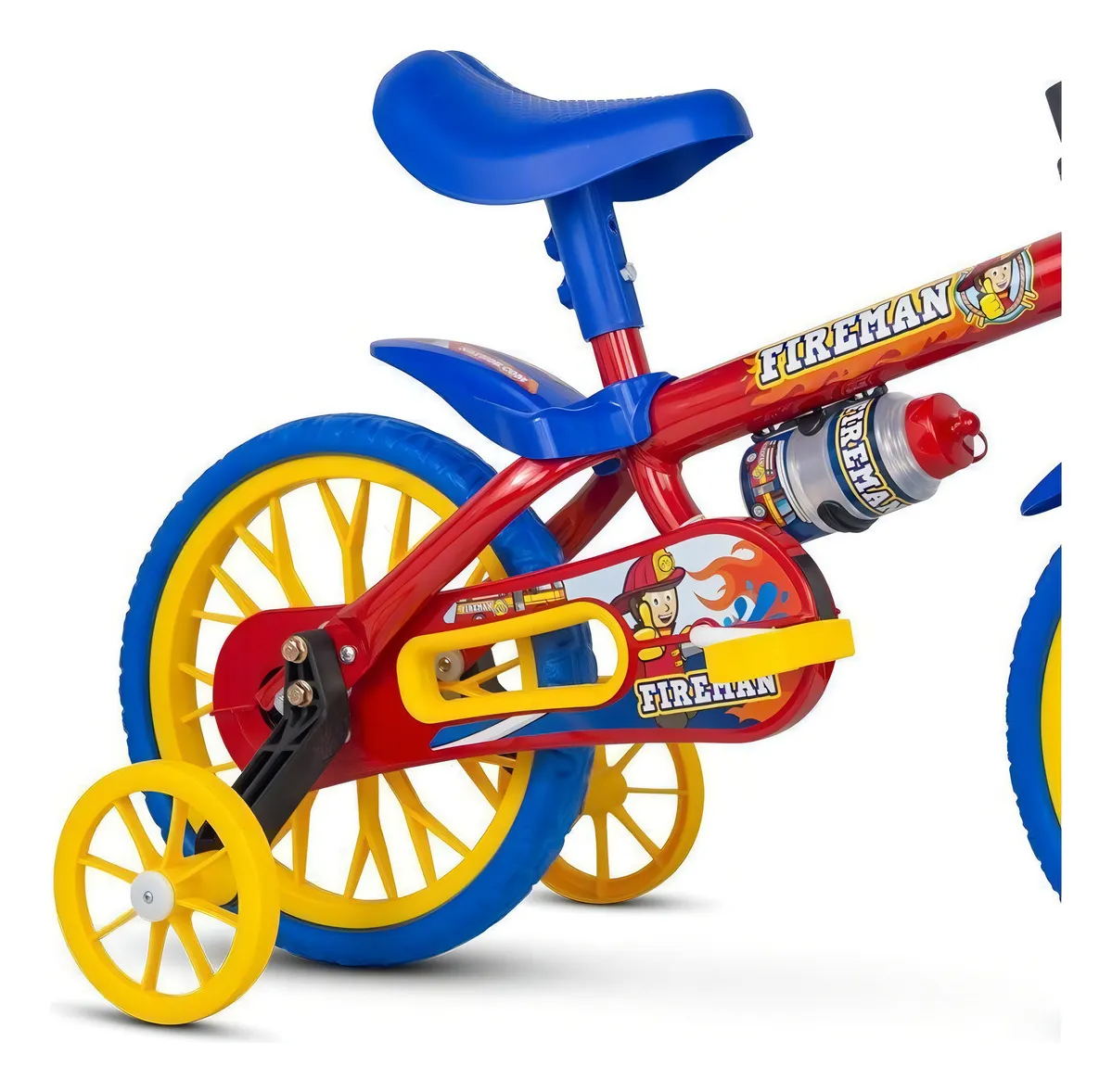 Bicicleta Infantil Aro 12 Fireman Nathor Cor Vermelho
