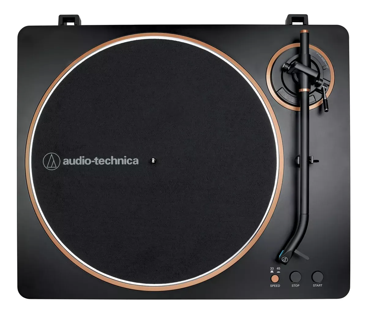 Toca Discos Automático Audio-Technica AT-LP70X-BZ Cor Preto e Bronze