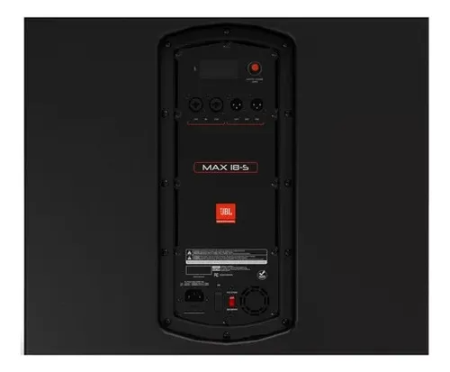 Subwoofer Amplificado Profissional 18" JBL MAX 18S 500W RMS Bivolt - Preto