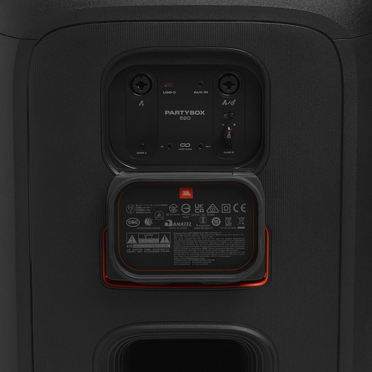Caixa de Som JBL PartyBox 520 400W RMS, Preto Original - Lançamento
