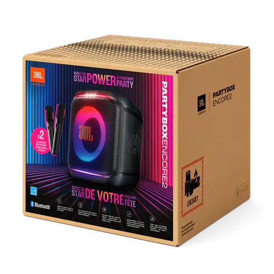 Caixa De Som JBL Partybox Encore 2 Com Microfone JBL Preto Original Lançamento