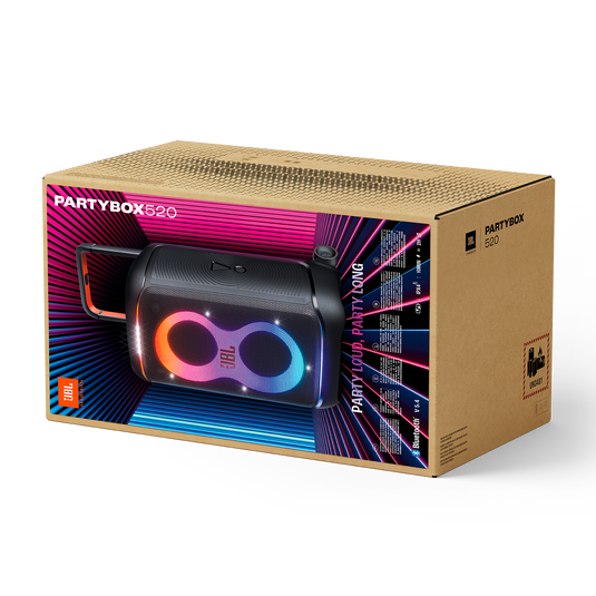 Caixa de Som JBL PartyBox 520 400W RMS, Preto Original - Lançamento