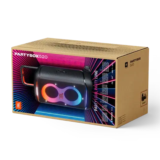 Caixa de Som JBL PartyBox 520 400W RMS, Preto Original - Lançamento