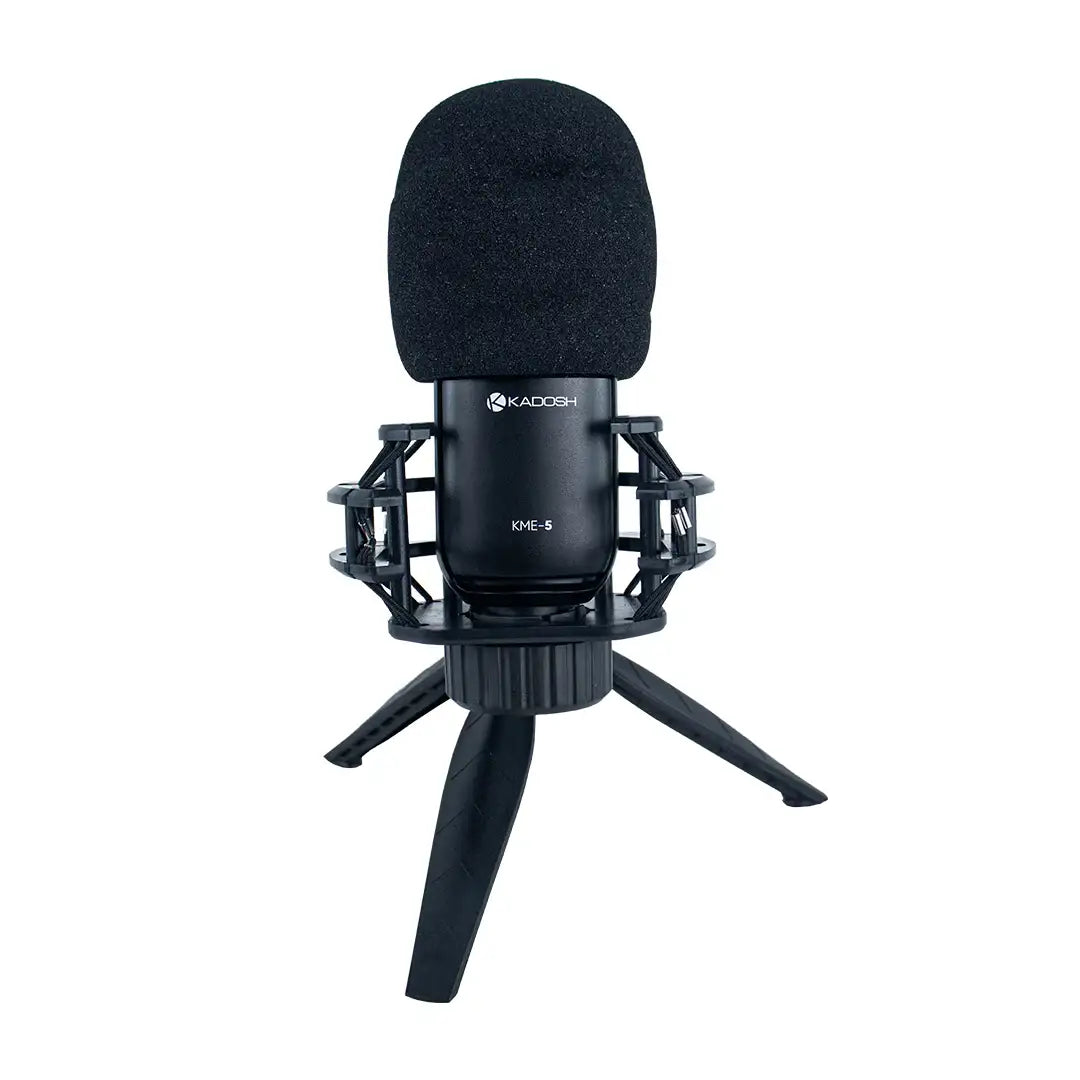 Microfone Condensador Kadosh KME5 Para Estúdio e Podcast Preto