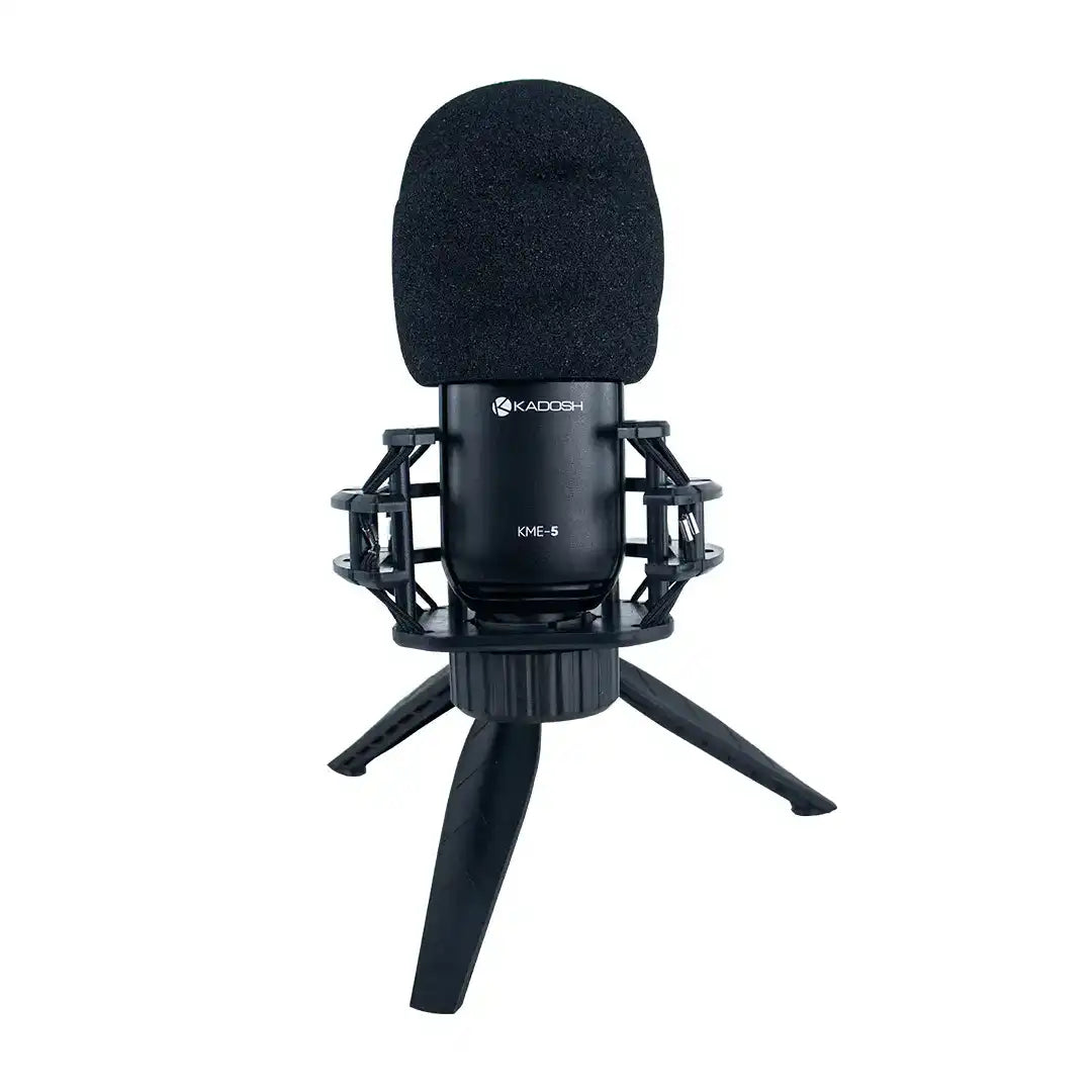 Microfone Condensador Kadosh KME5 Para Estúdio e Podcast Preto