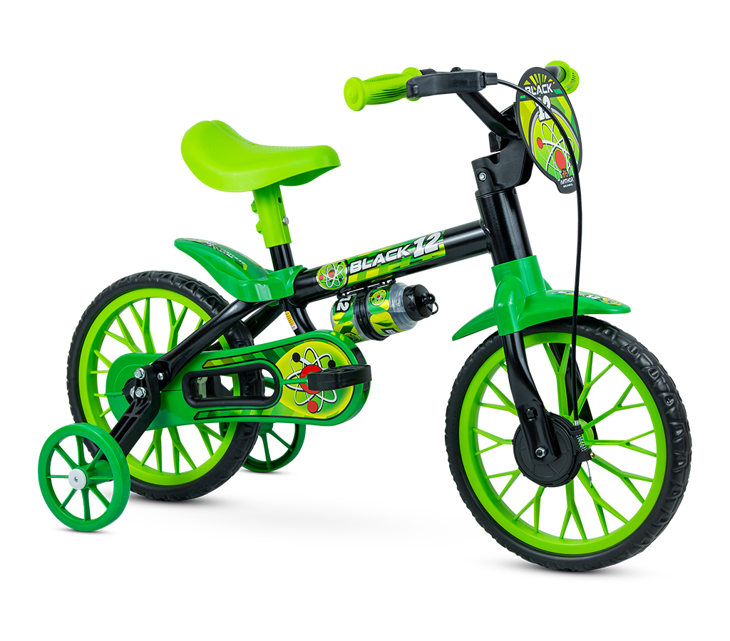 Bicicleta Infantil Nathor Aro 12 Para Crianças Acima de 3 Anos Com Rodinhas e Garrafinha