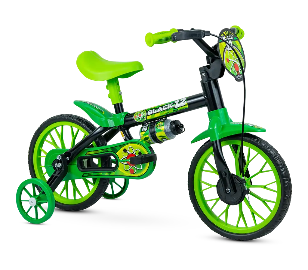 Bicicleta Infantil Nathor Aro 12 Para Crianças Acima de 3 Anos Com Rodinhas e Garrafinha