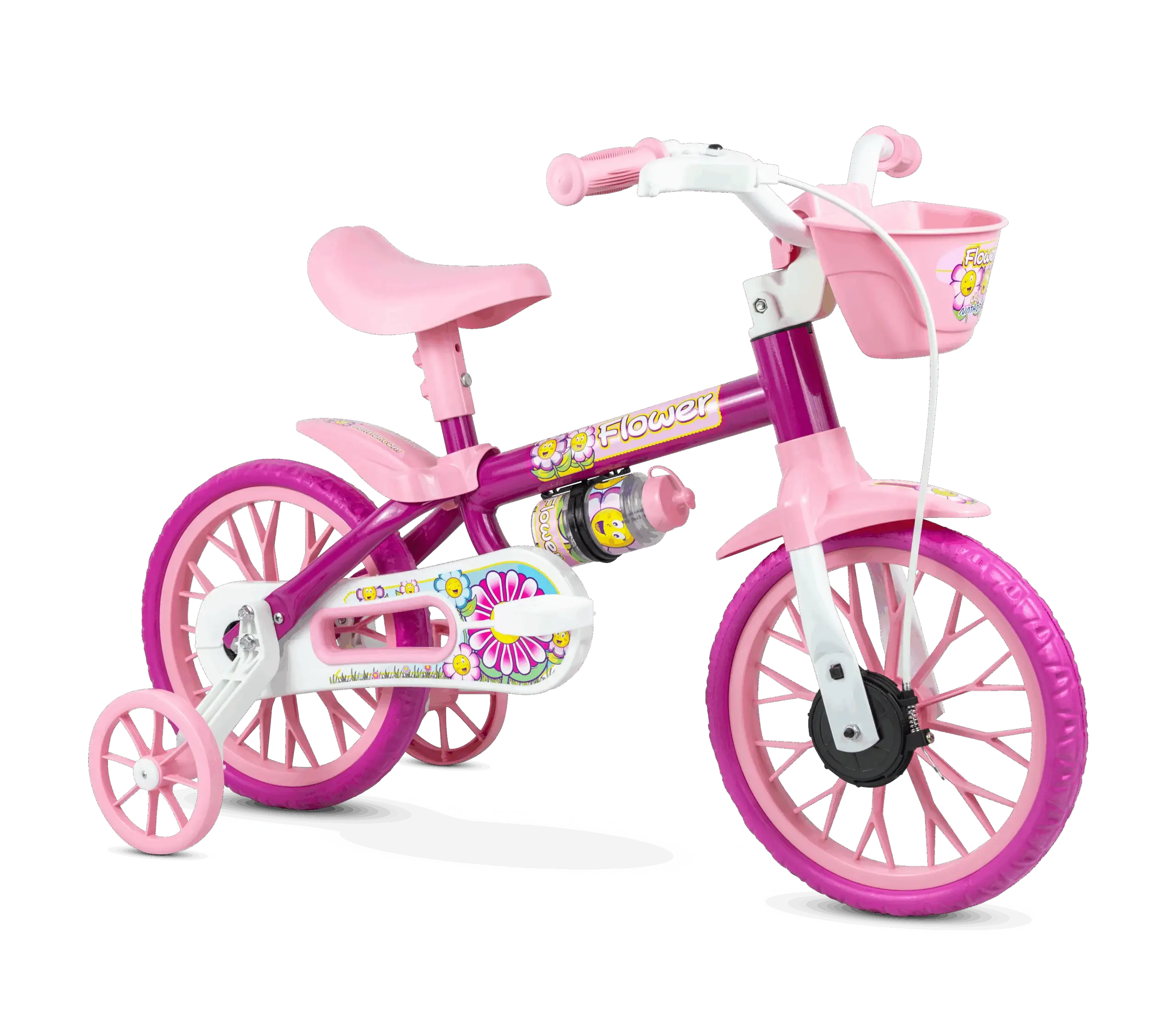 Bicicleta Infantil Nathor Aro 12 Para Crianças Acima de 3 Anos Com Rodinhas e Garrafinha