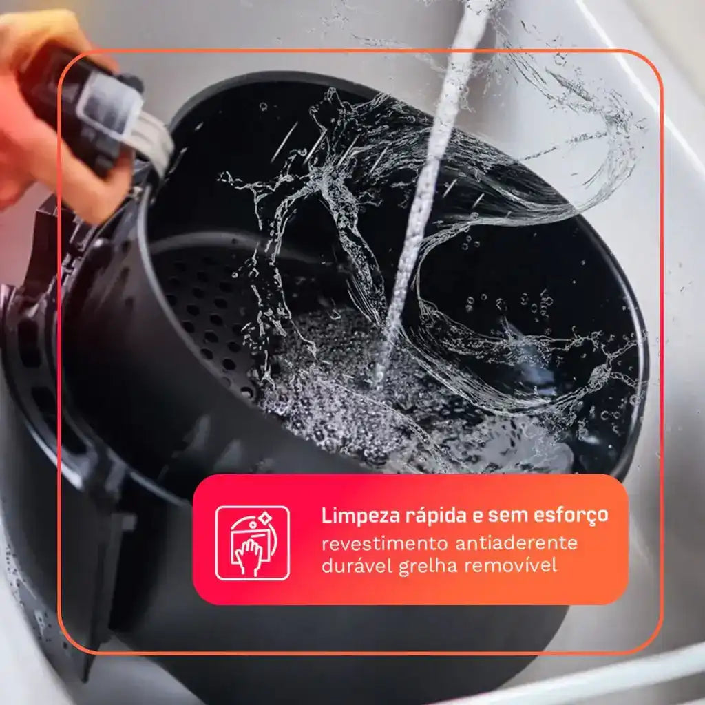 Fritadeira Sem Óleo Air Fryer HQ 4,8 litros Preto HQ-AF4.8LMP