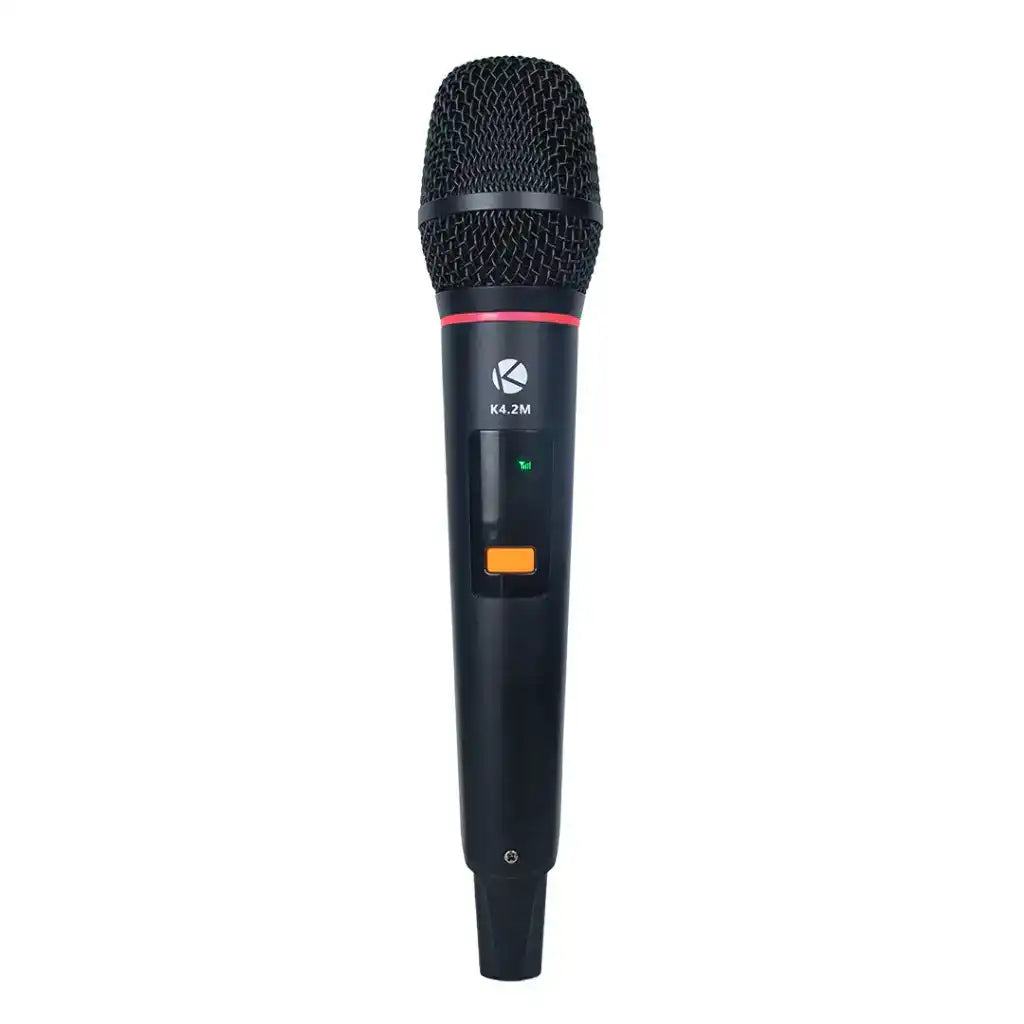 Microfone Sem Fio Duplo De Mao UHF Kadosh K-422M - Preto