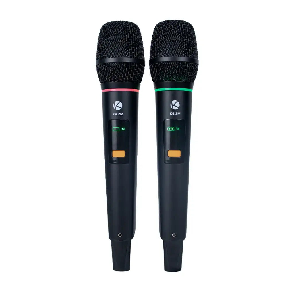 Microfone Sem Fio Duplo De Mao UHF Kadosh K-422M - Preto