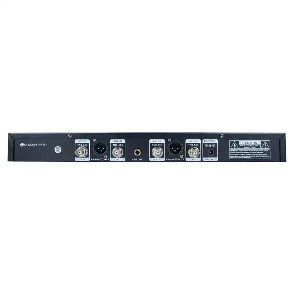 Microfone Sem Fio Kadosh K-1202M UHF Bastão Duplo - Preto