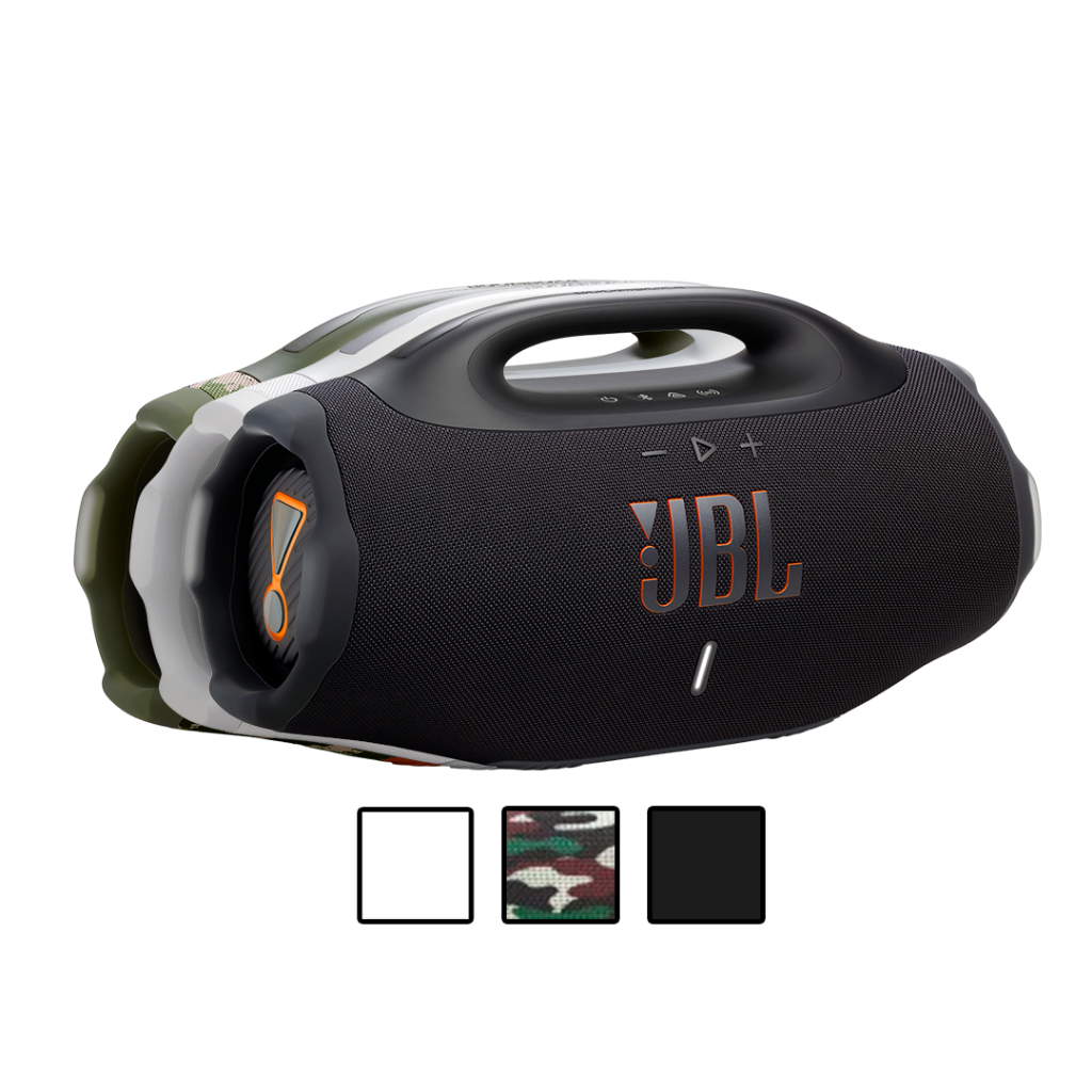 Caixa de Som JBL Boombox 4 Preta/Squad/Branca a Prova D'agua, 200W RMS e 34h de Reprodução BT
