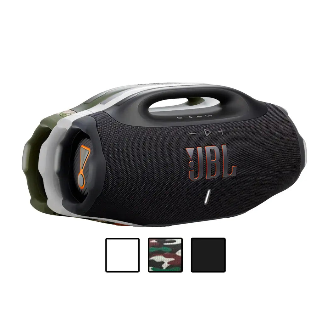 Caixa de Som JBL Boombox 4 Preta/Squad/Branca a Prova D'agua, 200W RMS e 34h de Reprodução BT