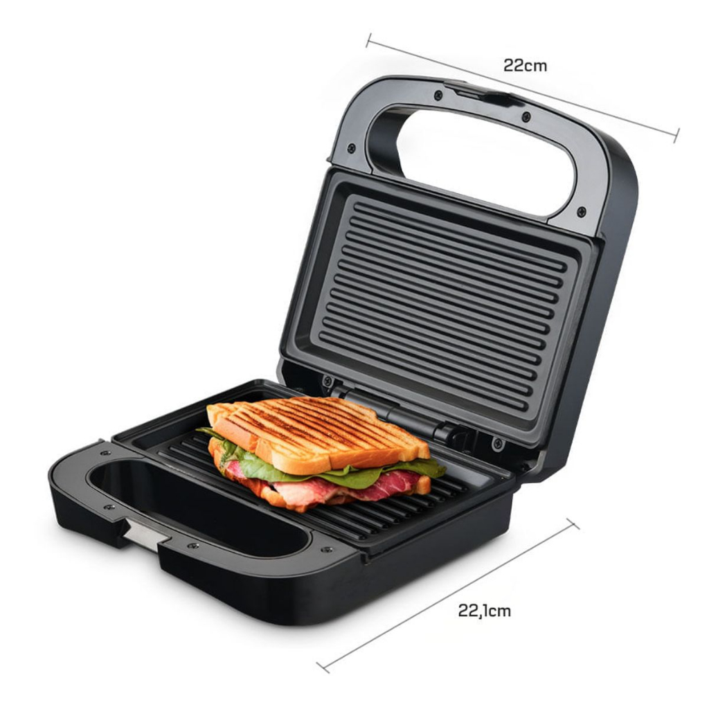 Sanduicheira e Grill HQ 750W Antiaderente Inox HQ-SG001 - 127V