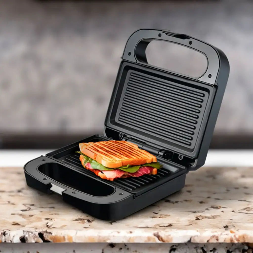 Sanduicheira e Grill HQ 750W Antiaderente Inox HQ-SG001 - 127V