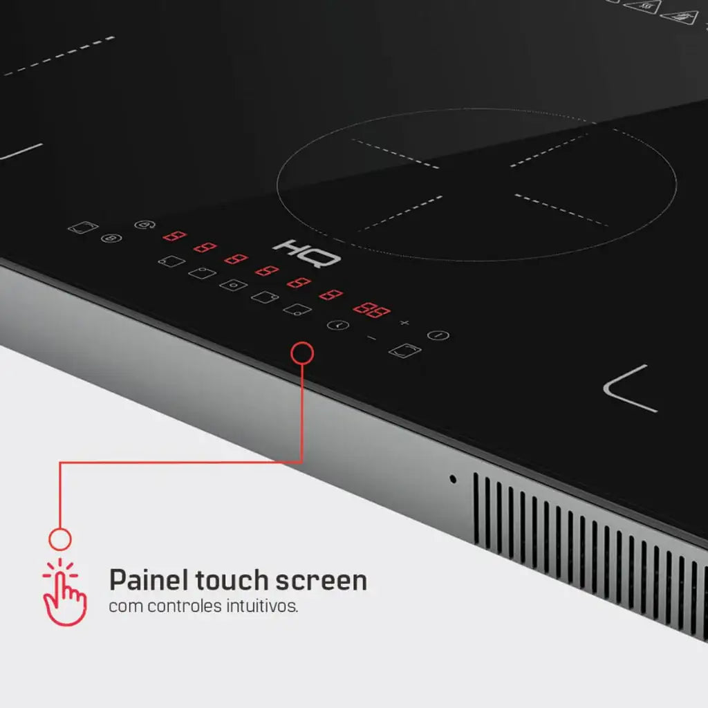 Cooktop de Indução Embutir HQ 5 Bocas Painel Touch Free Zone 220V Preto