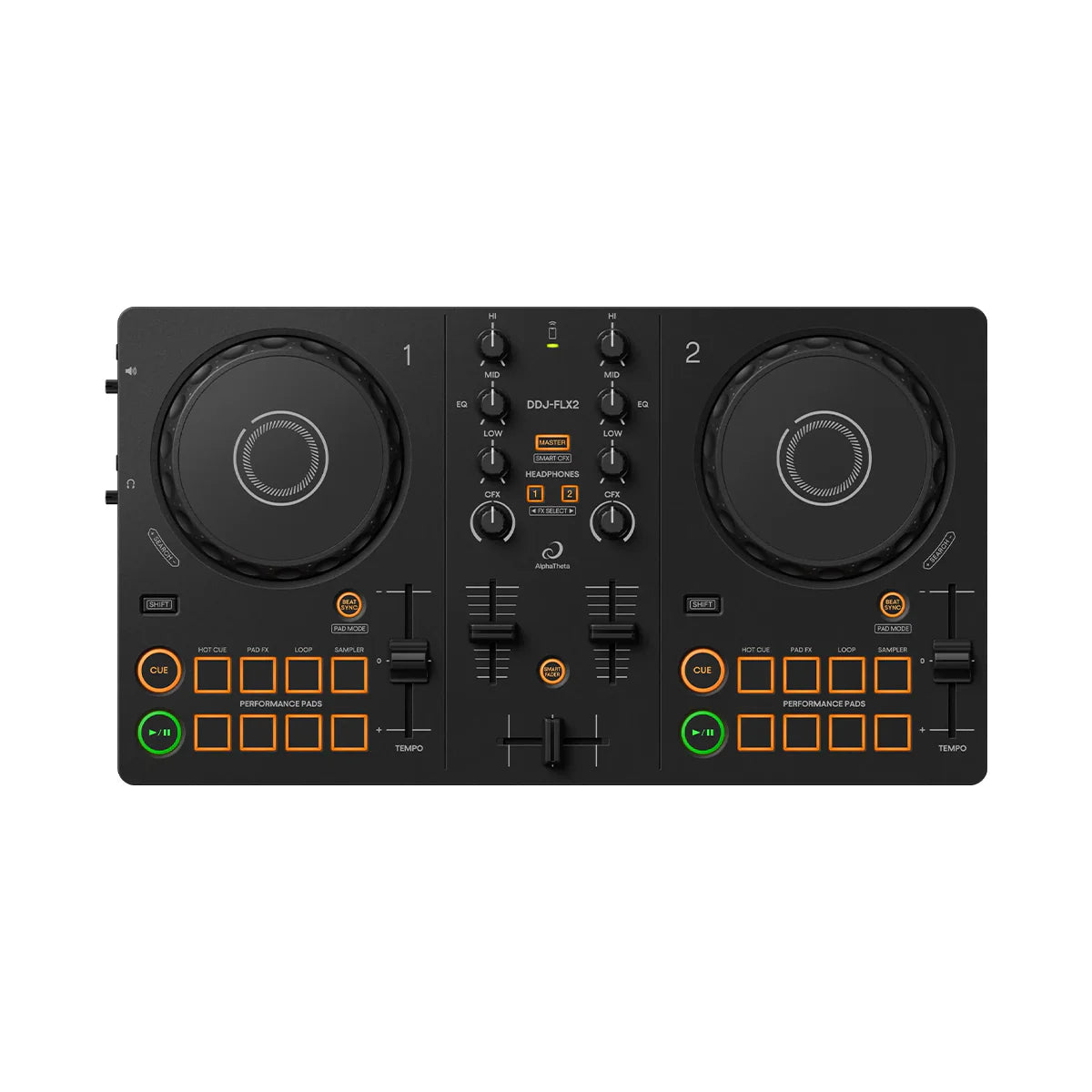 Controladora DJ Mixer Alphatheta DDJ FLX2 RekordBox Djay Serato