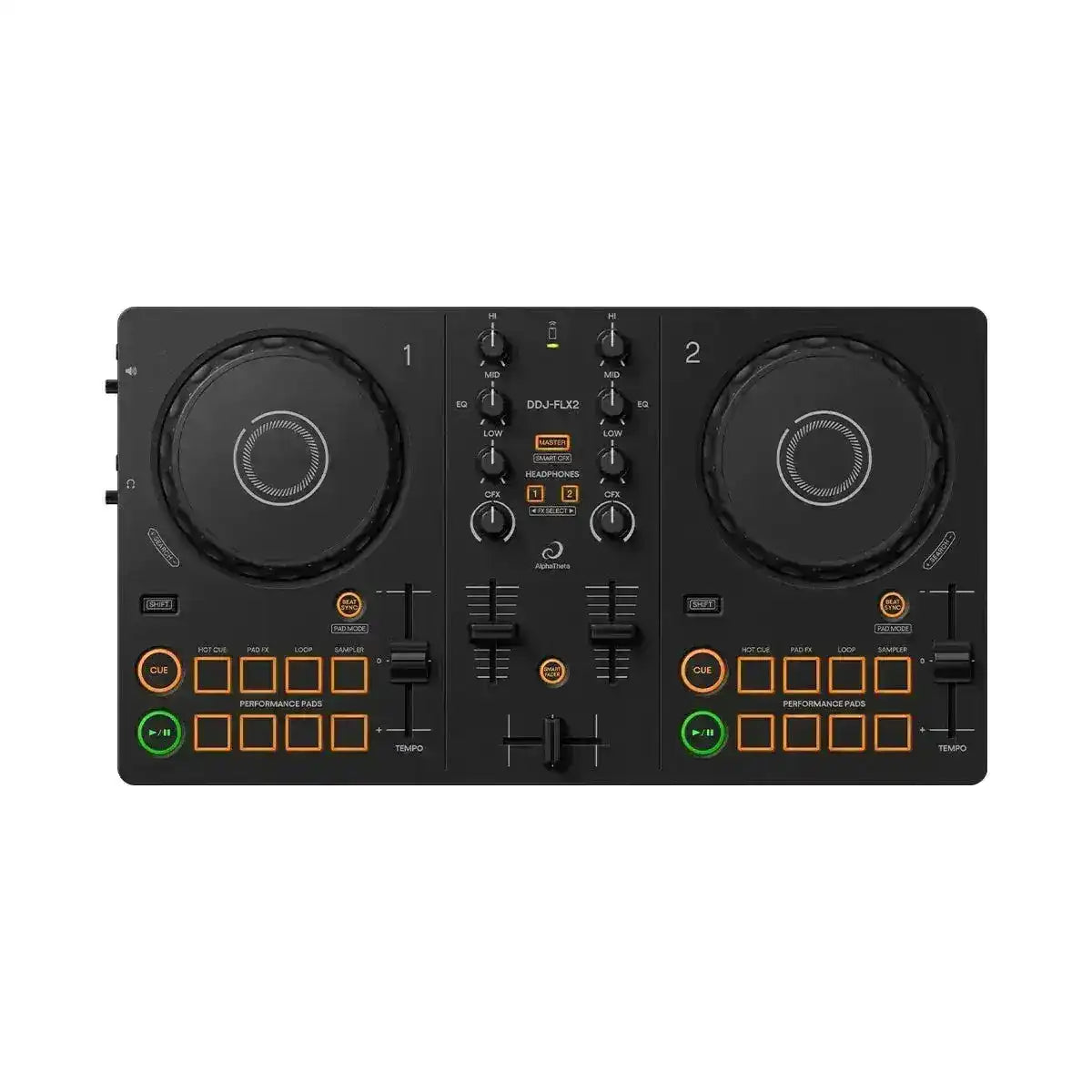 Controladora DJ Mixer Alphatheta DDJ FLX2 RekordBox Djay Serato