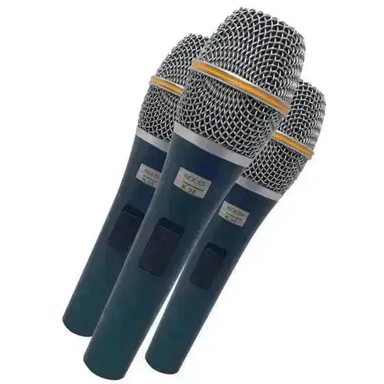 Kit Microfone 3 Unidades Kadosh K98 Hipercardióide Vocal