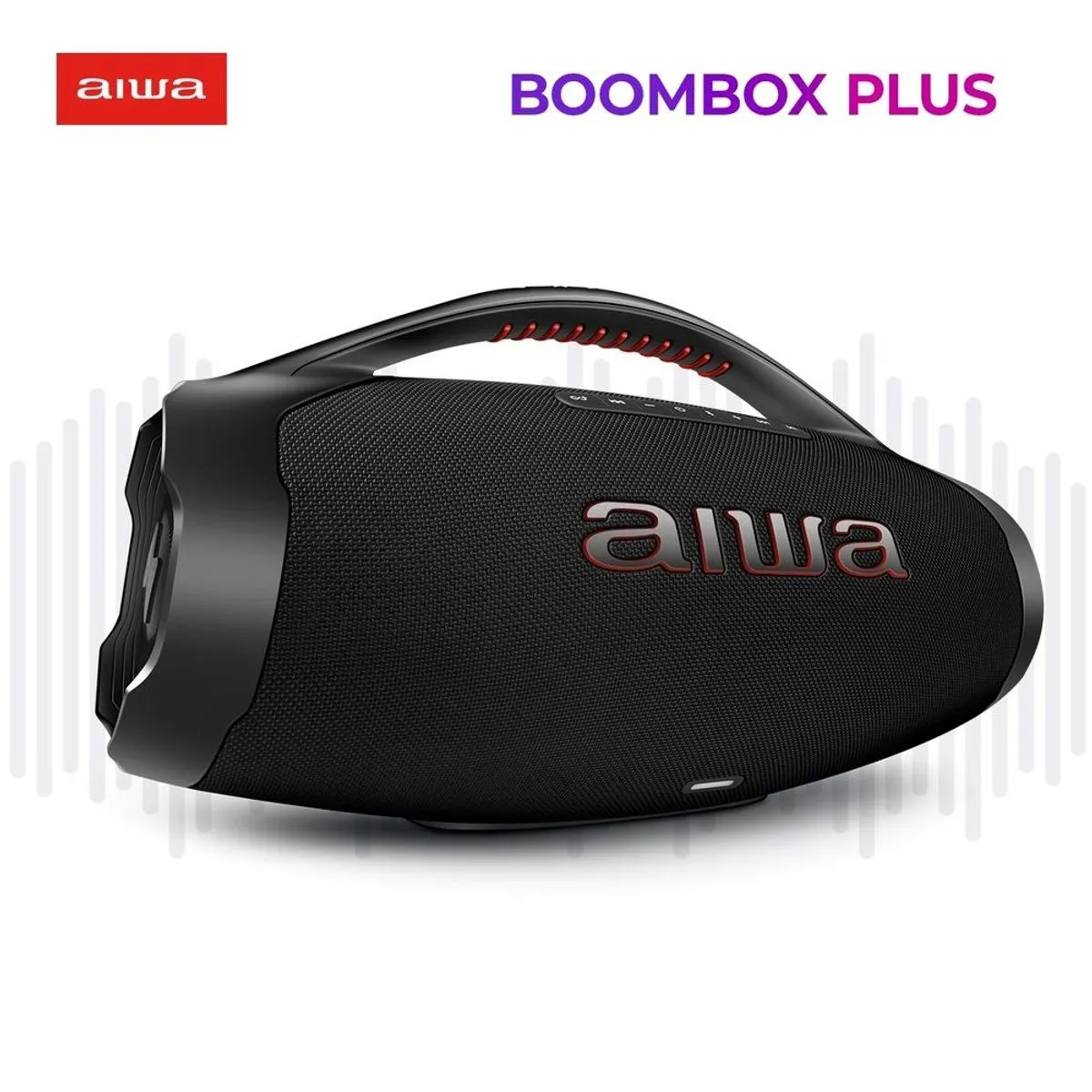 Caixa de Som Boombox Plus Aiwa BBS-01-B 200W RMS BT