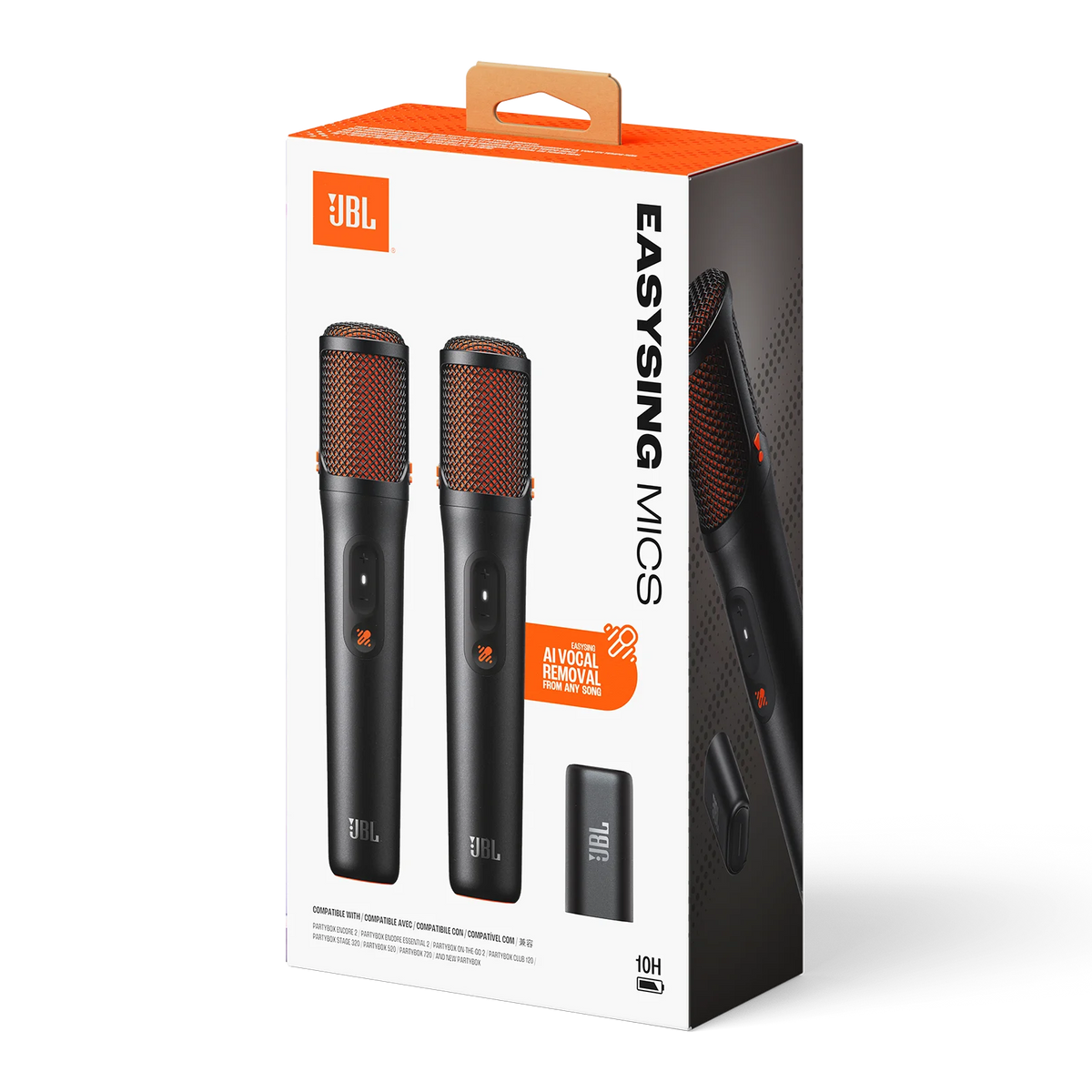 Microfones Sem Fio JBL EasySing com Remoção Vocal e Dongle USB-C
