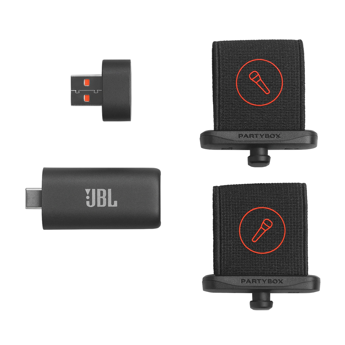 Microfones Sem Fio JBL EasySing com Remoção Vocal e Dongle USB-C