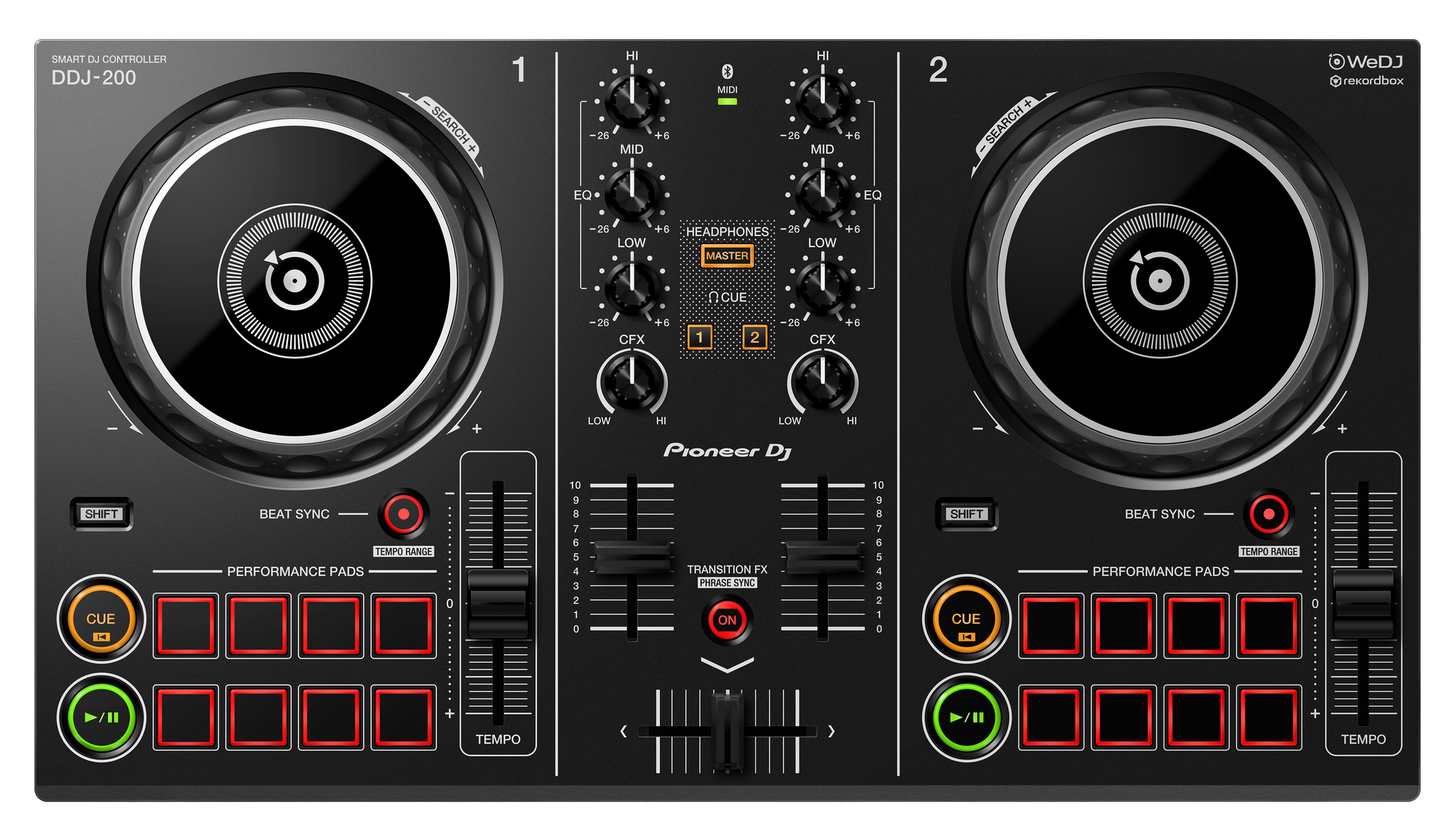 Pioneer DJ DDJ-200 DJコントローラー 本体　ケーブル付き Controladora DJ Pioneer DJ DDJ-200