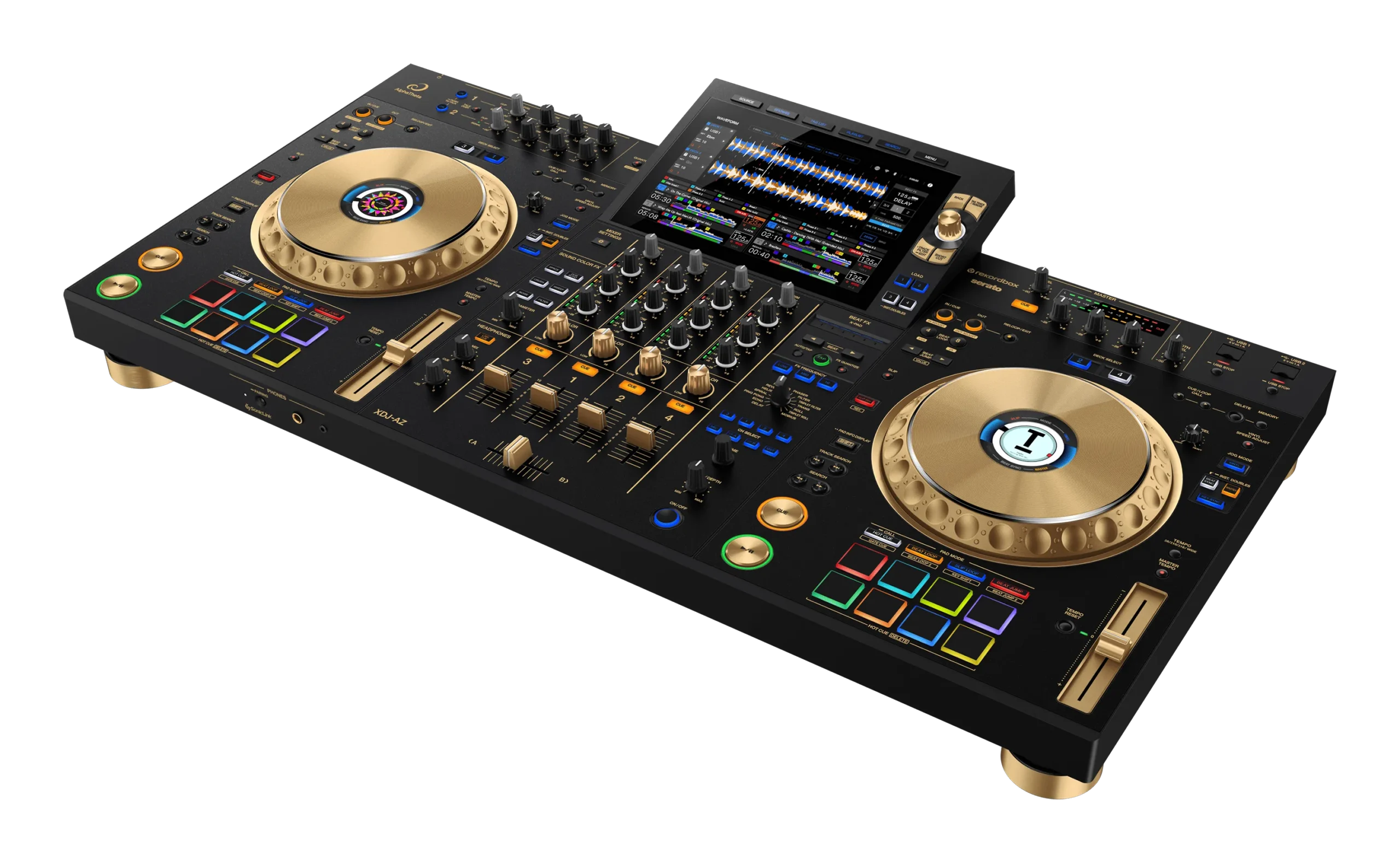 Sistema DJ All-in-One AlphaTheta XDJ-AZ Dourado