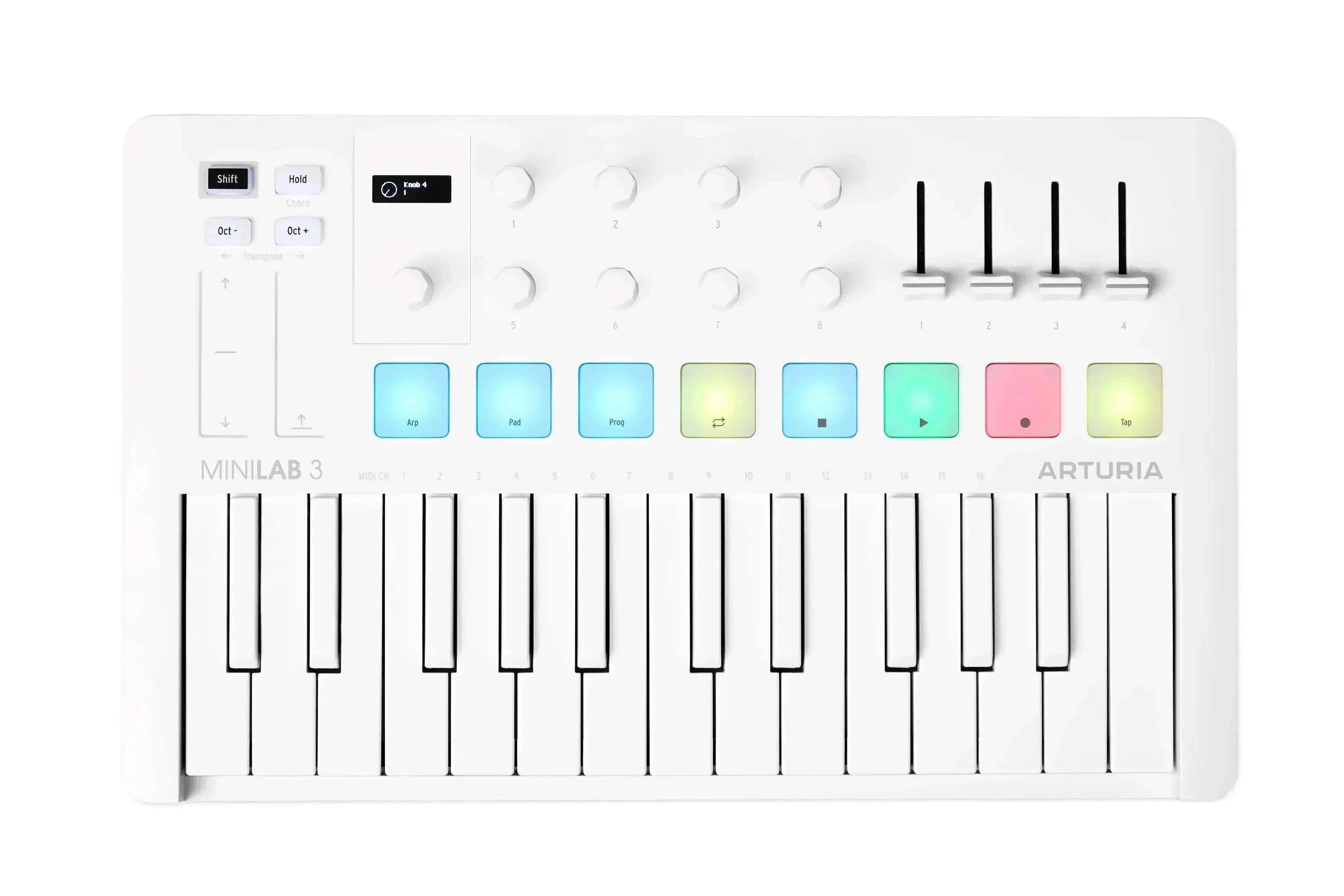 Arturia Minilab Teclado Controlador Midi Usb 25 Teclas MK3 - Alpine White