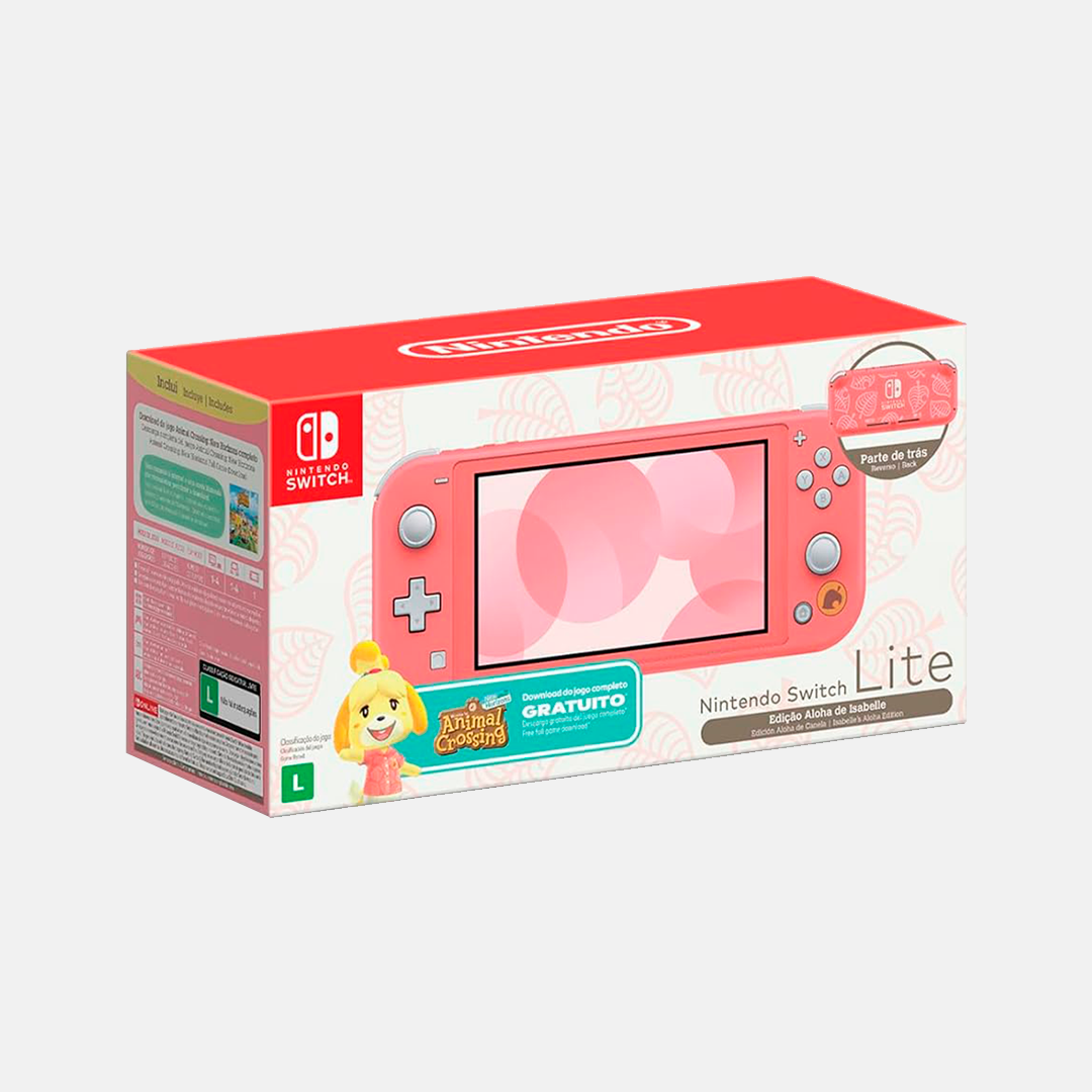 Nintendo Switch Lite Coral - Animal Crossing