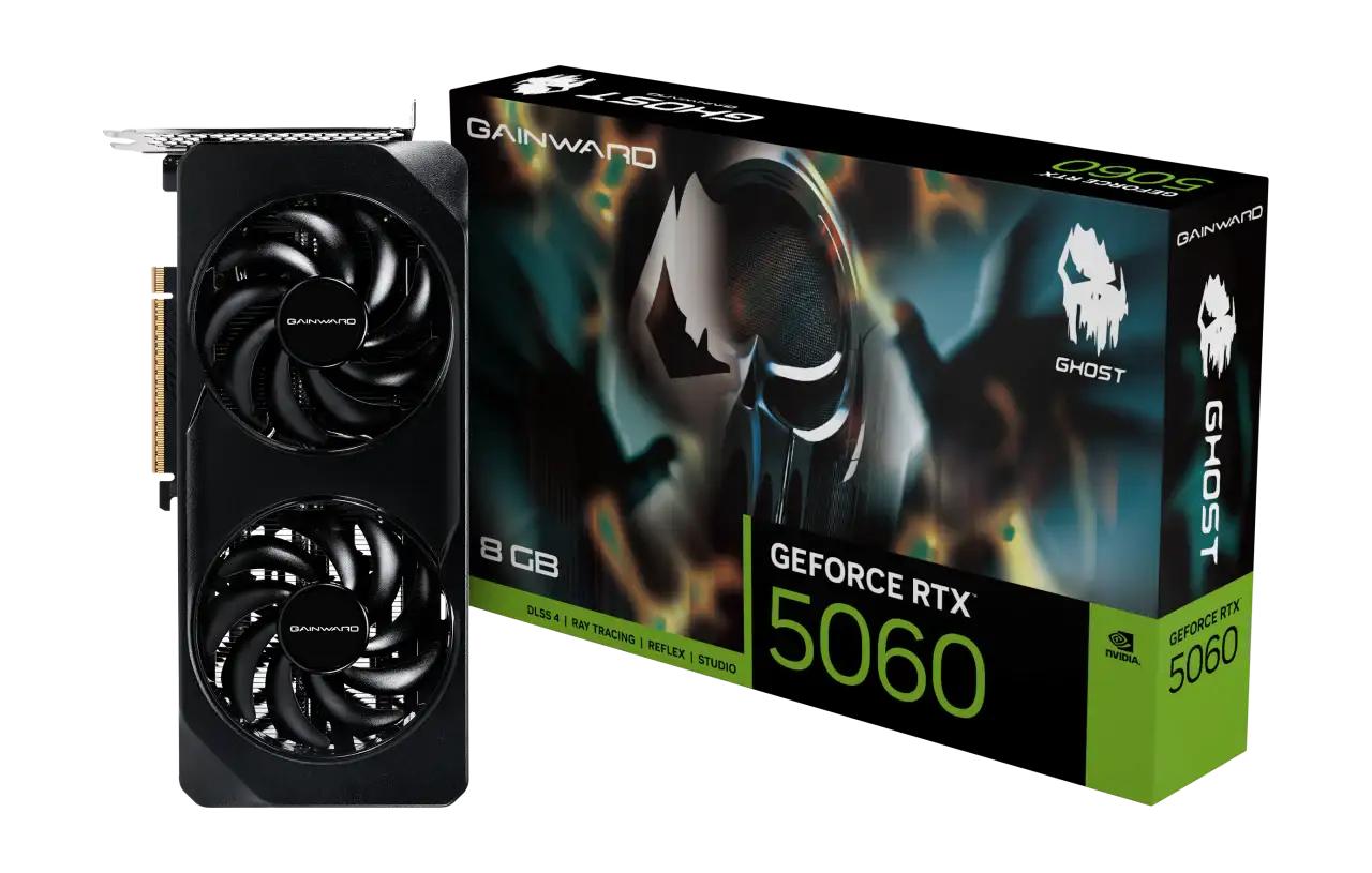 Placa de Vídeo Gainward RTX 5060 Ghost 8GB GDDR7 128BITS NVIDIA 2X